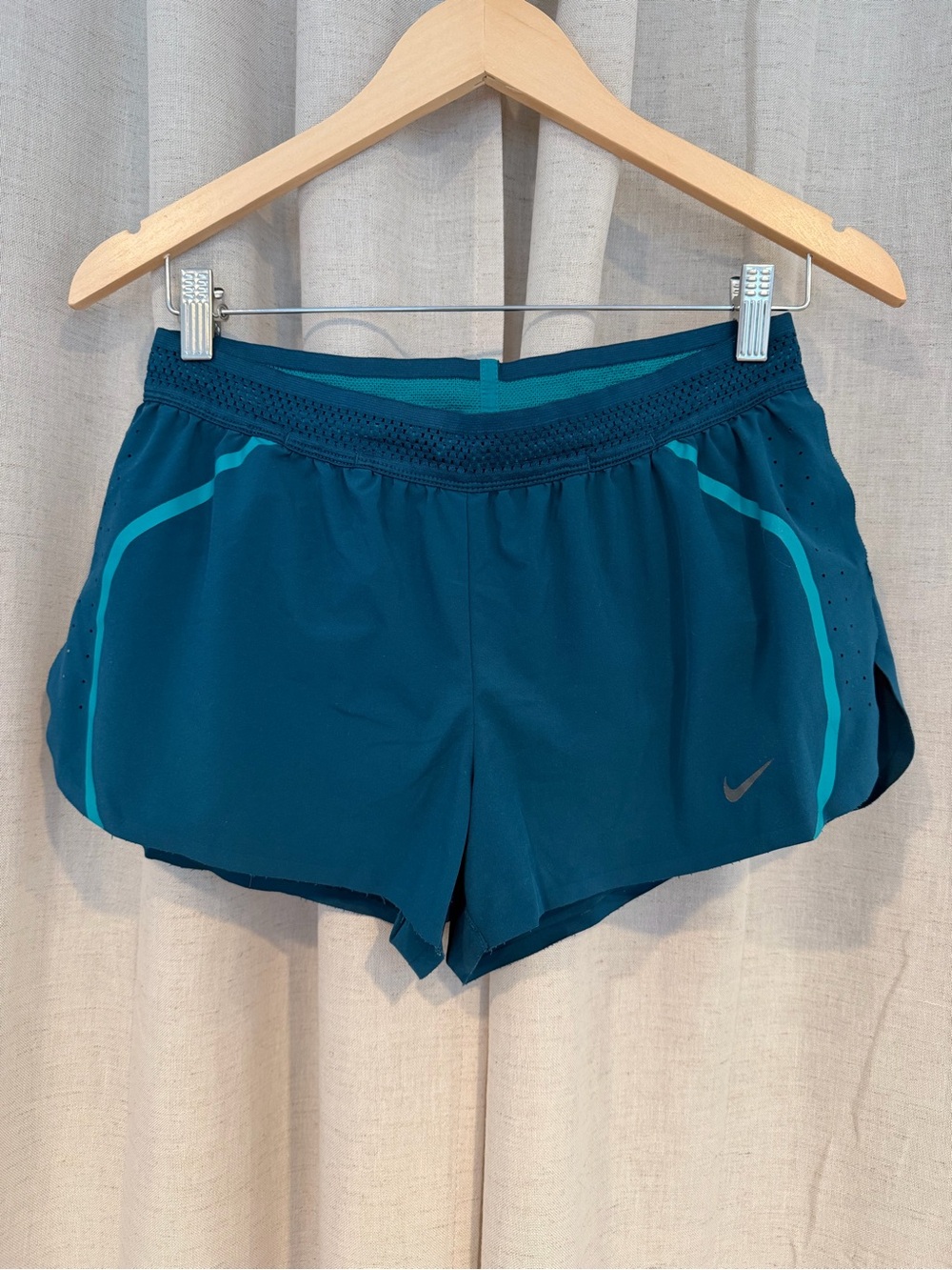 Nike Women’s Aeroswift Teal Athletic Running Shorts